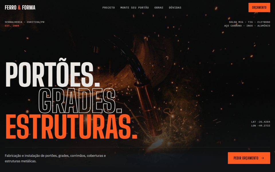 Modelo de site para serralheria